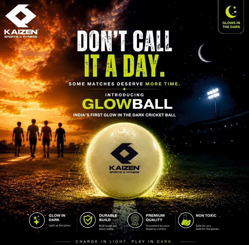 GLOW SET OF ONE BAT SIZE 3 AND TWO BALLS / KAIZEN SPORTS