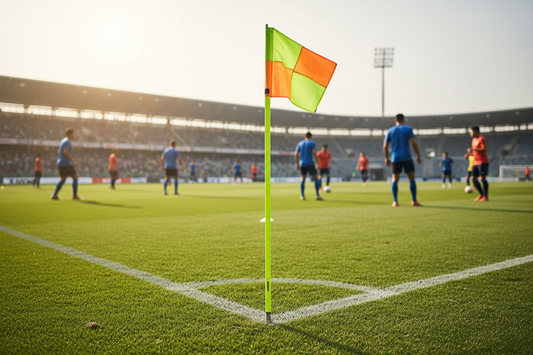 CORNER FLAG WITH STEEL SPIKE AND SPRING (SET OF 4)