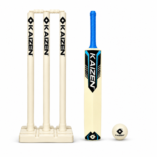 GLOW CRICKET SET FULL SIZE WITH BALL / KAIZEN SPORTS