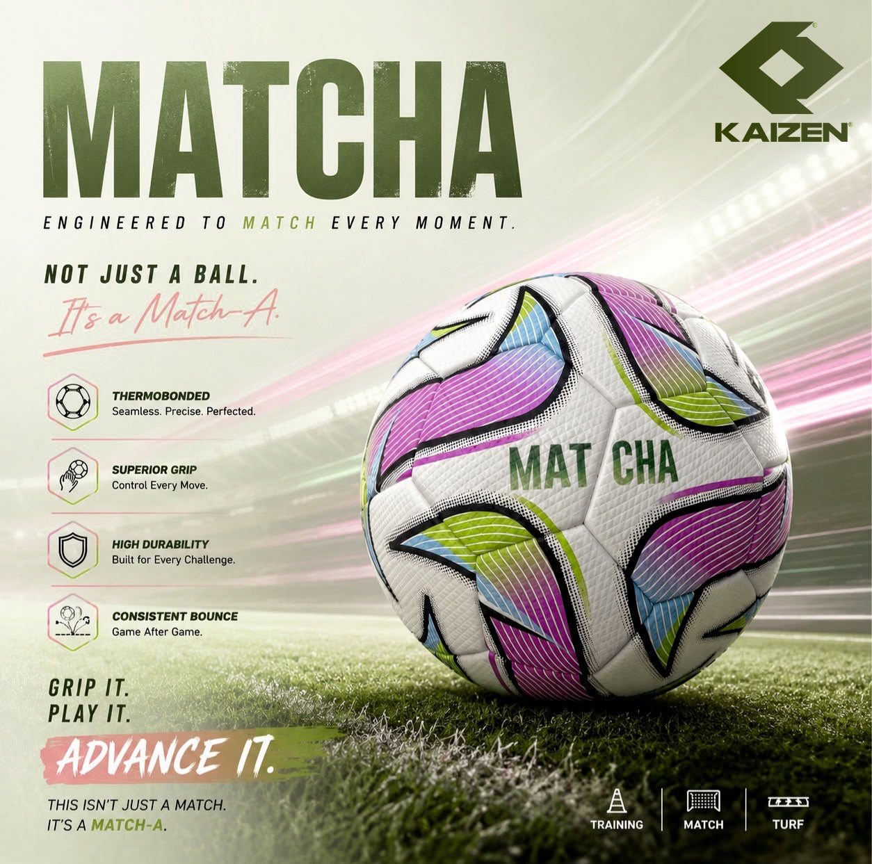 MATCHA FOOTBALL SIZE 5 / KAIZEN SPORTS