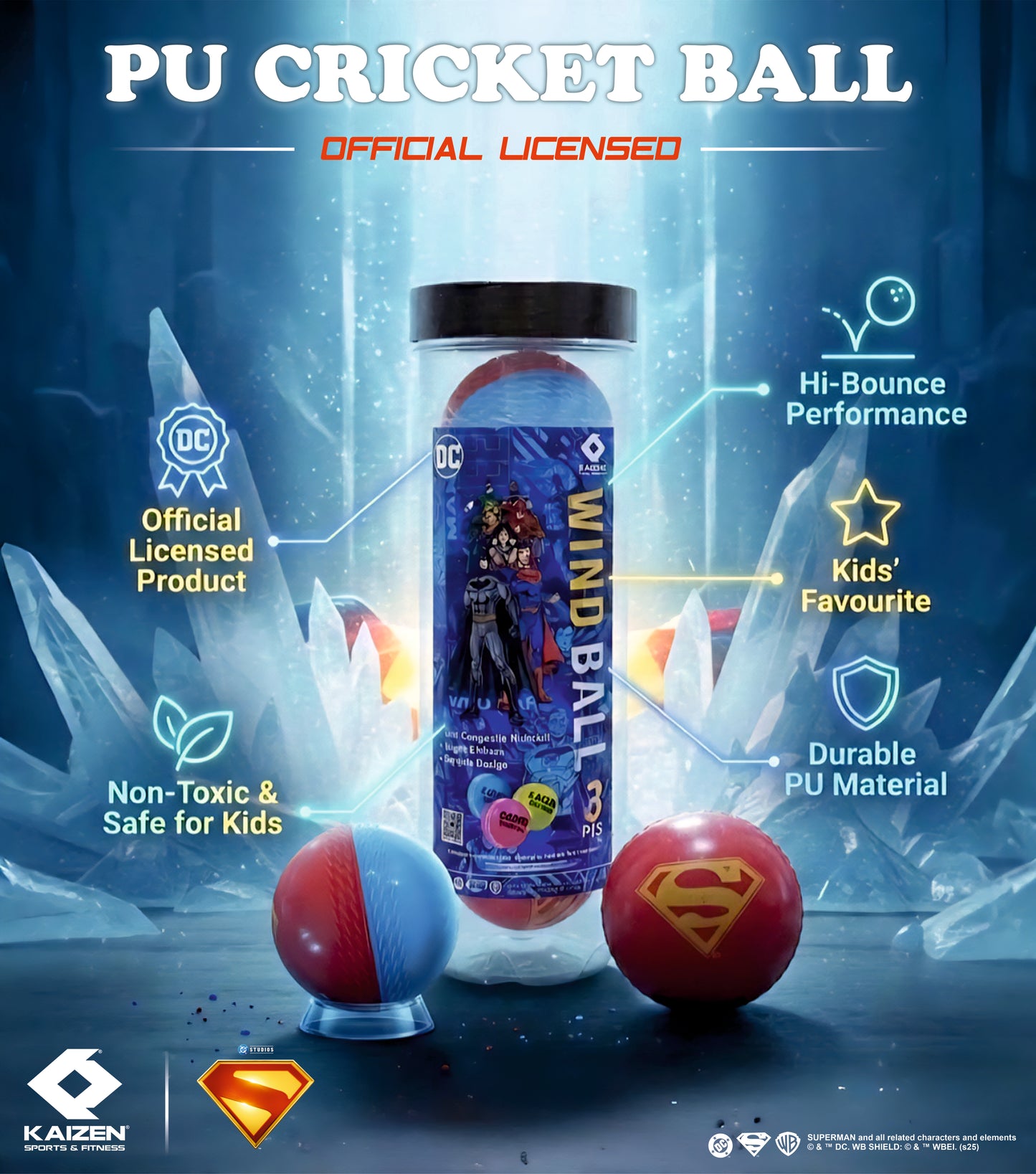 SUPERMAN PU CRICKET BALLS