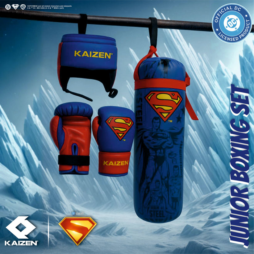 SUPERMAN JNR BOXING KIT SET – KAIZEN SPORTS